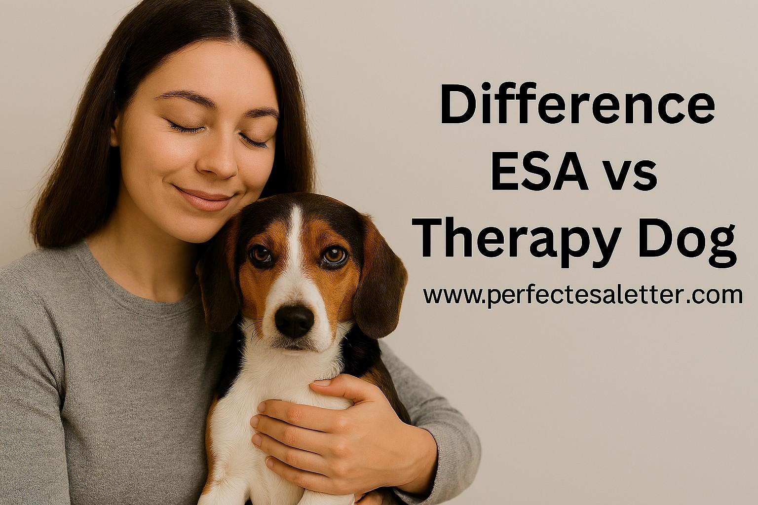 Difference Between an ESA and a Therapy Dog – Understanding the Key Distinctions Before You Apply