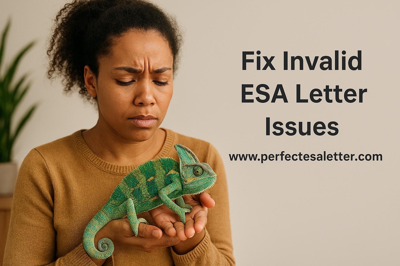 Fix Invalid ESA Letter Issues – Get Your ESA Letter Corrected Fast & Legally